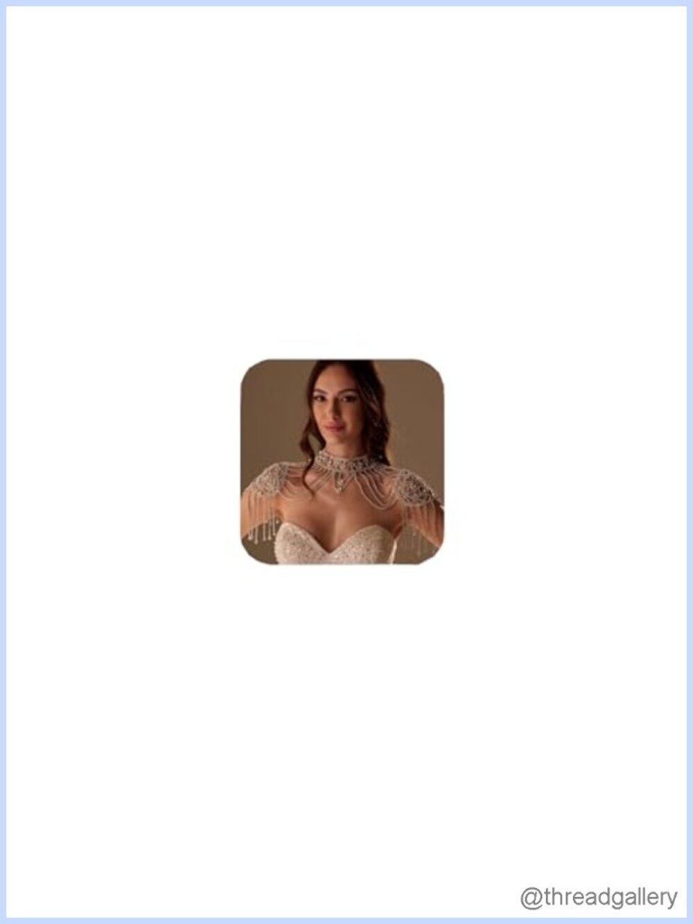 Rhinestone Crystal Shoulder Necklace Body Chain Harness Bridal Wedding Jewelry
